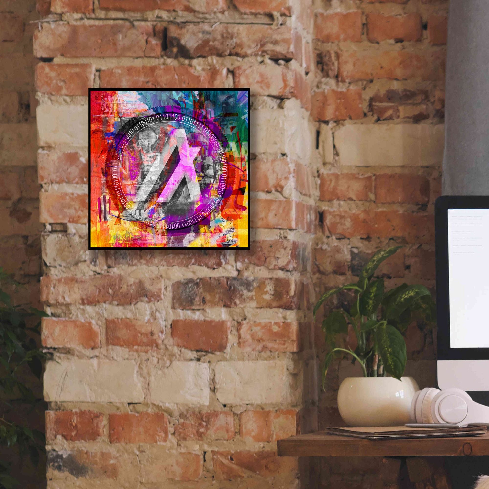 'Algo Algorand Crypto In Color' by Portfolio Giclee Canvas Wall Art,12x12