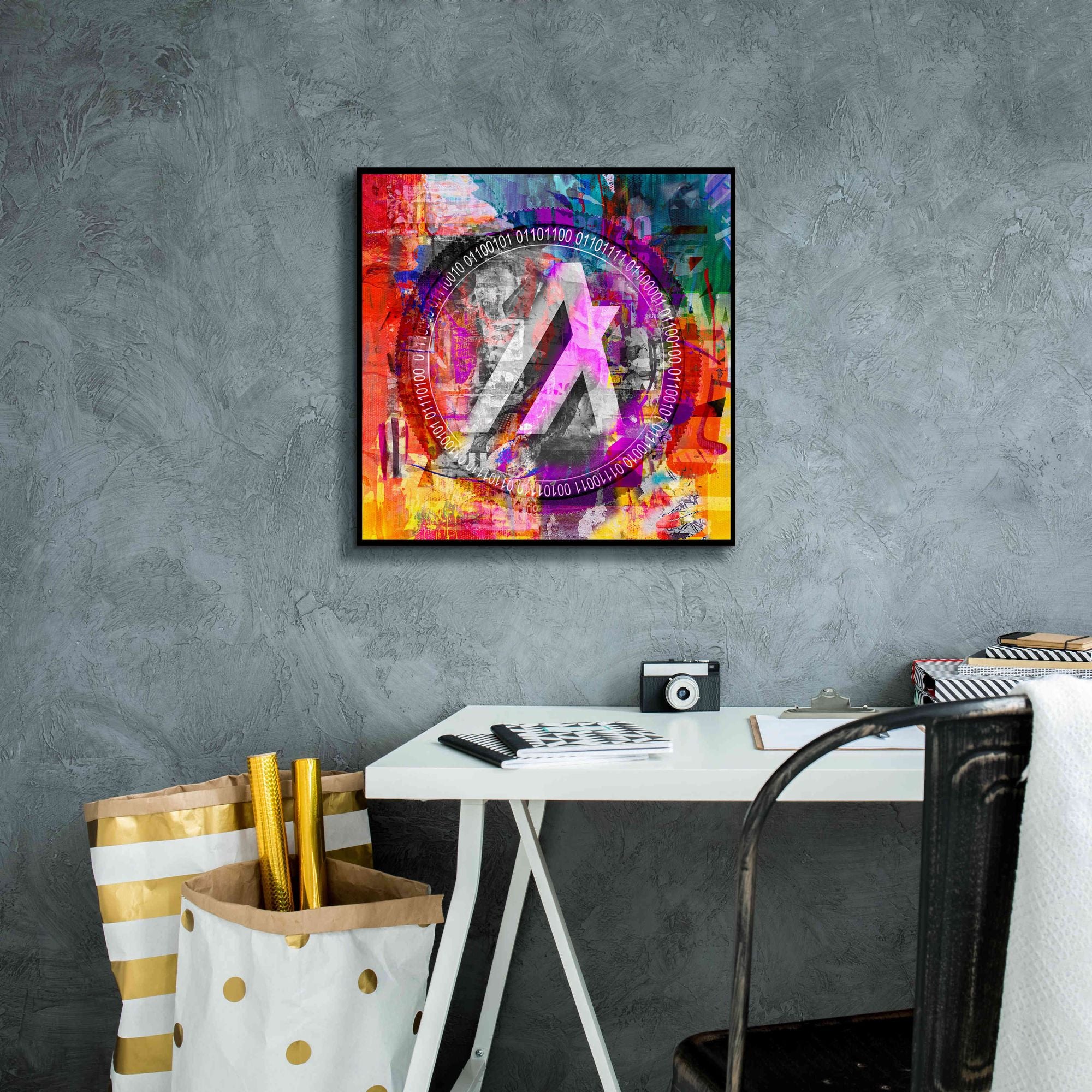 'Algo Algorand Crypto In Color' by Portfolio Giclee Canvas Wall Art,18x18
