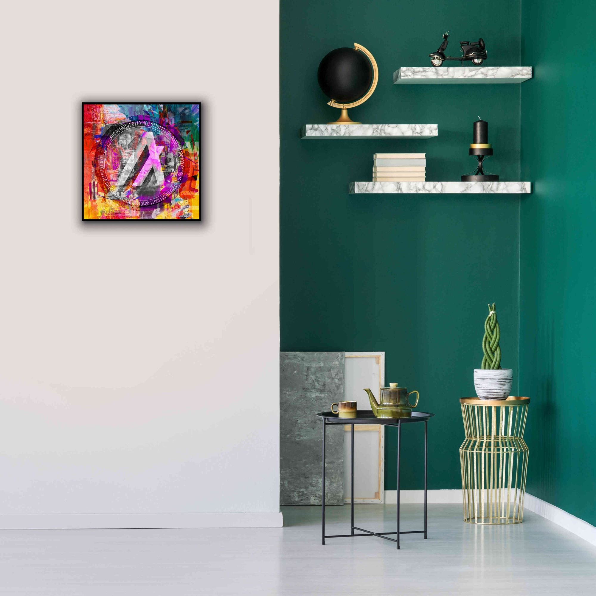 'Algo Algorand Crypto In Color' by Portfolio Giclee Canvas Wall Art,18x18