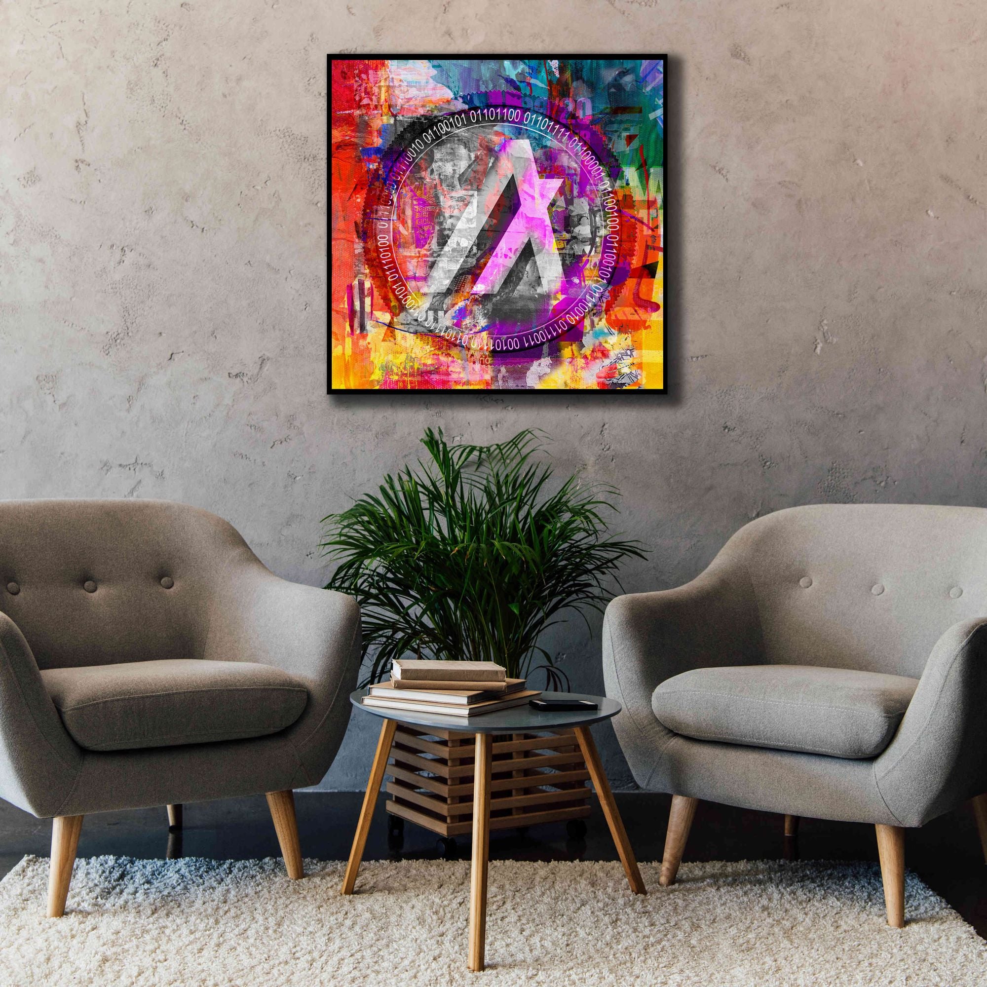 'Algo Algorand Crypto In Color' by Portfolio Giclee Canvas Wall Art,37x37