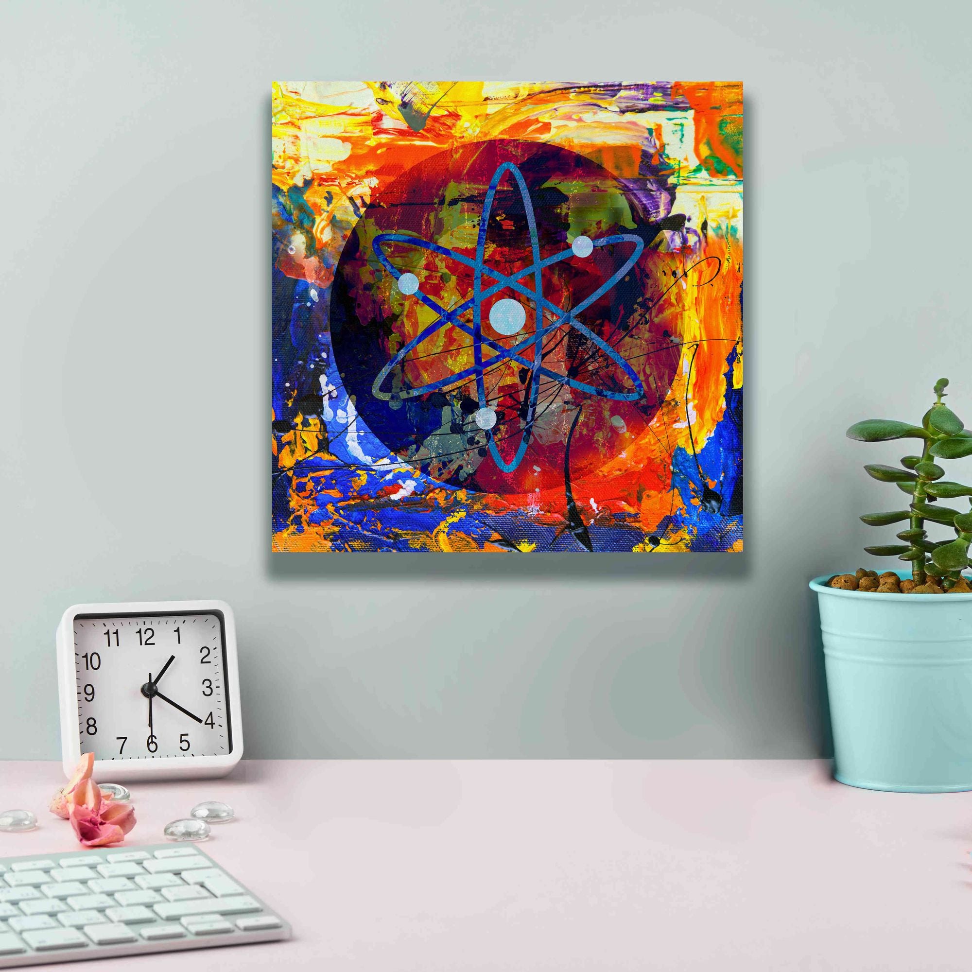 'Atom Cosmos Crypto In Color' by Portfolio Giclee Canvas Wall Art,12x12