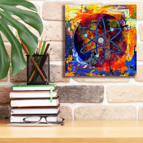 Image of 'Atom Cosmos Crypto In Color' by Portfolio Giclee Canvas Wall Art,12x12