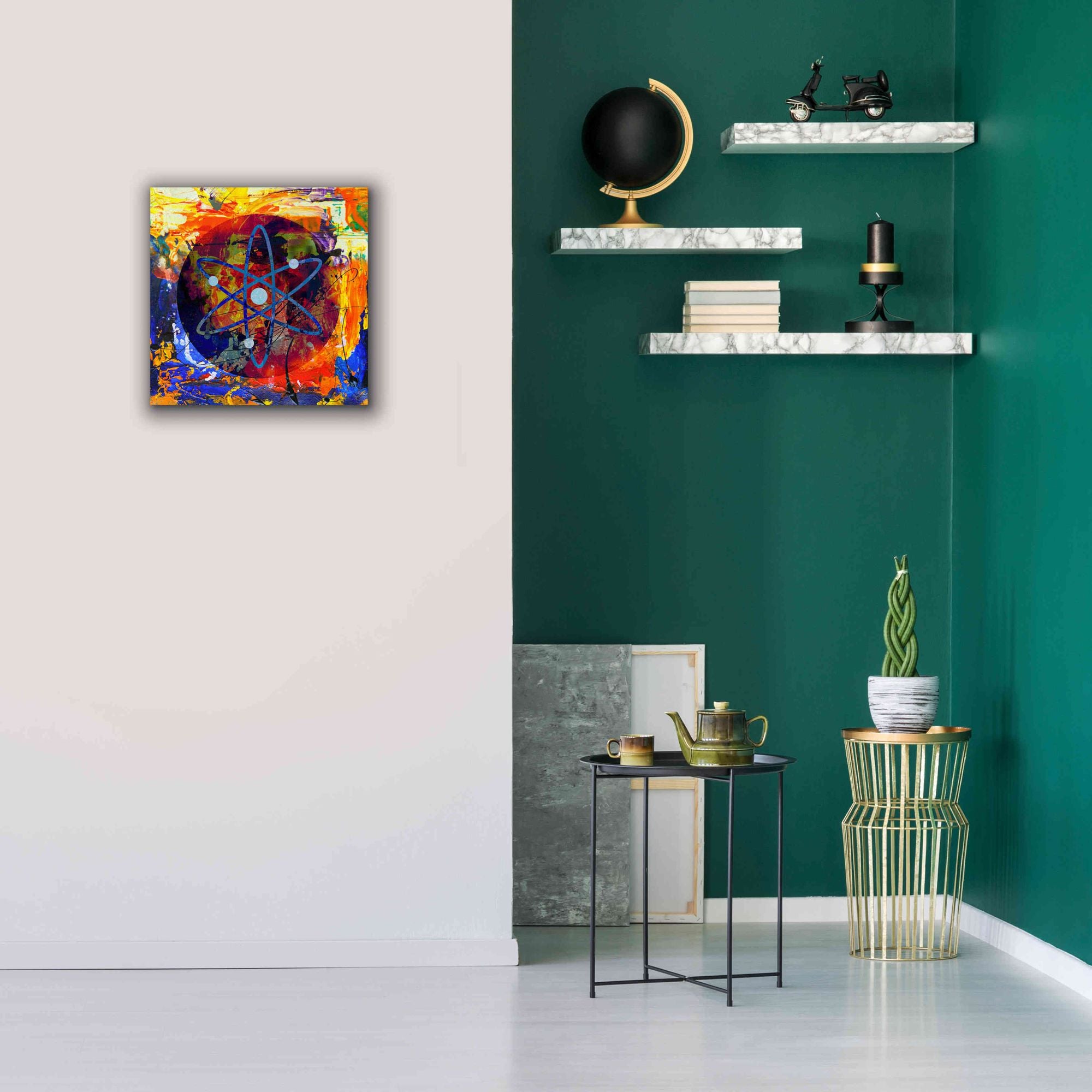'Atom Cosmos Crypto In Color' by Portfolio Giclee Canvas Wall Art,18x18
