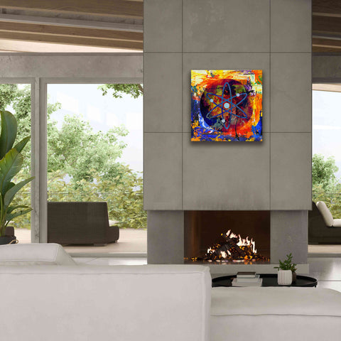 Image of 'Atom Cosmos Crypto In Color' by Portfolio Giclee Canvas Wall Art,26x26