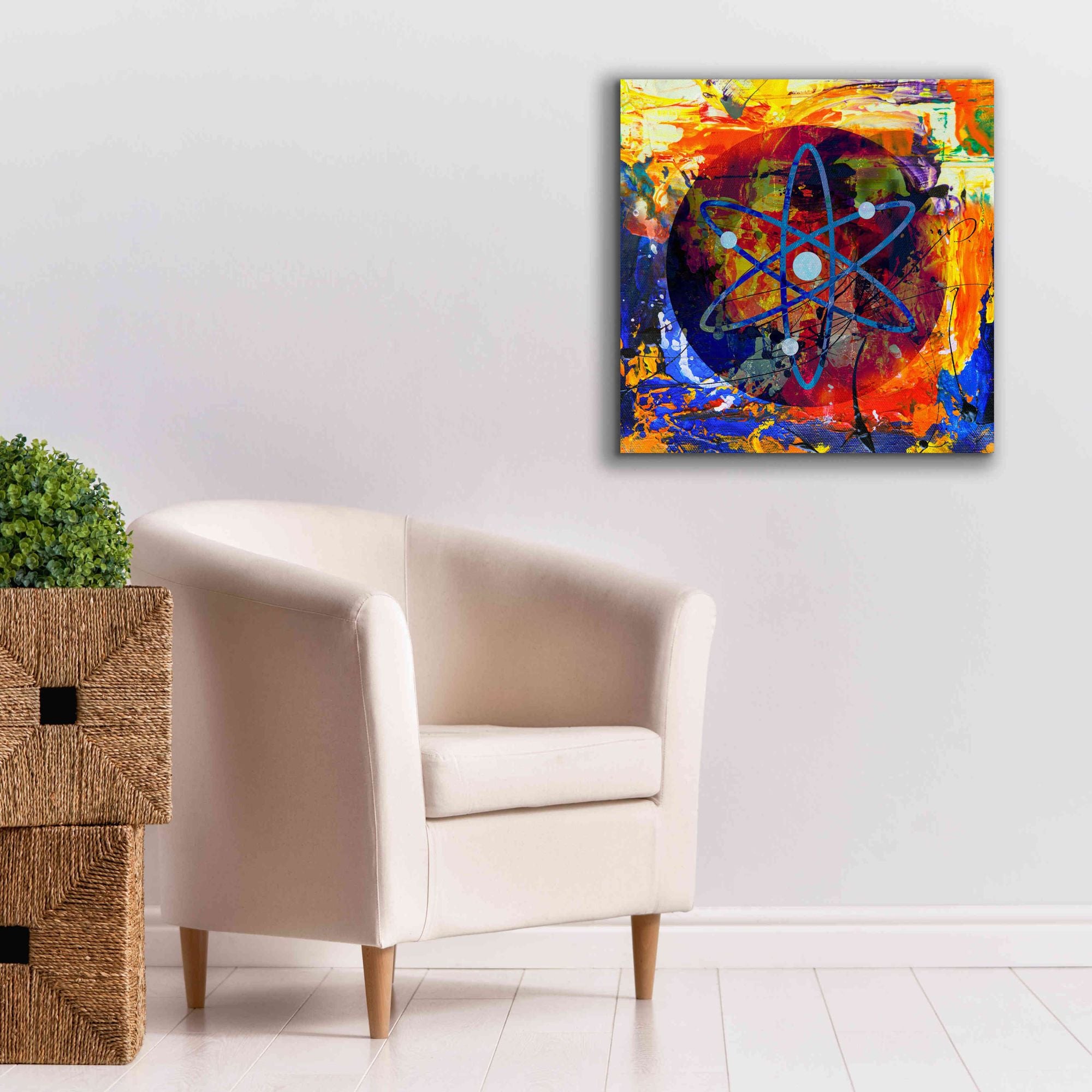 'Atom Cosmos Crypto In Color' by Portfolio Giclee Canvas Wall Art,26x26