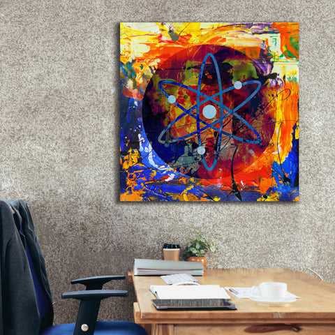 Image of 'Atom Cosmos Crypto In Color' by Portfolio Giclee Canvas Wall Art,37x37