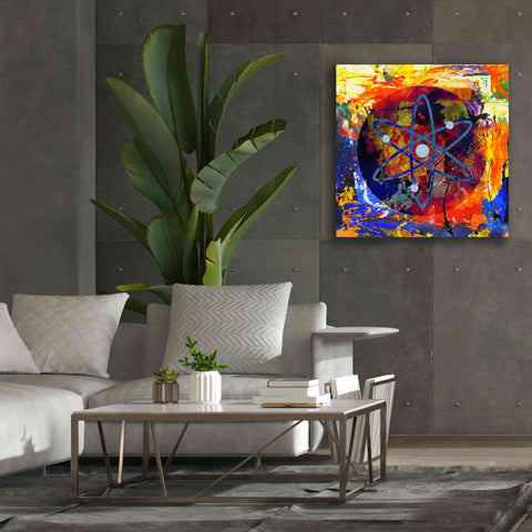 Image of 'Atom Cosmos Crypto In Color' by Portfolio Giclee Canvas Wall Art,37x37