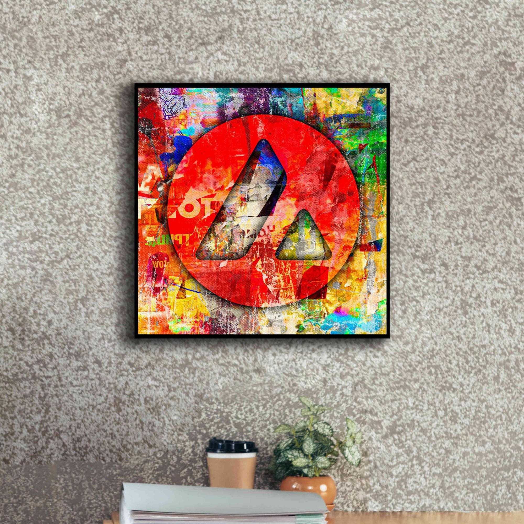 'Avax Avalanche Crypto In Color' by Portfolio Giclee Canvas Wall Art,18x18