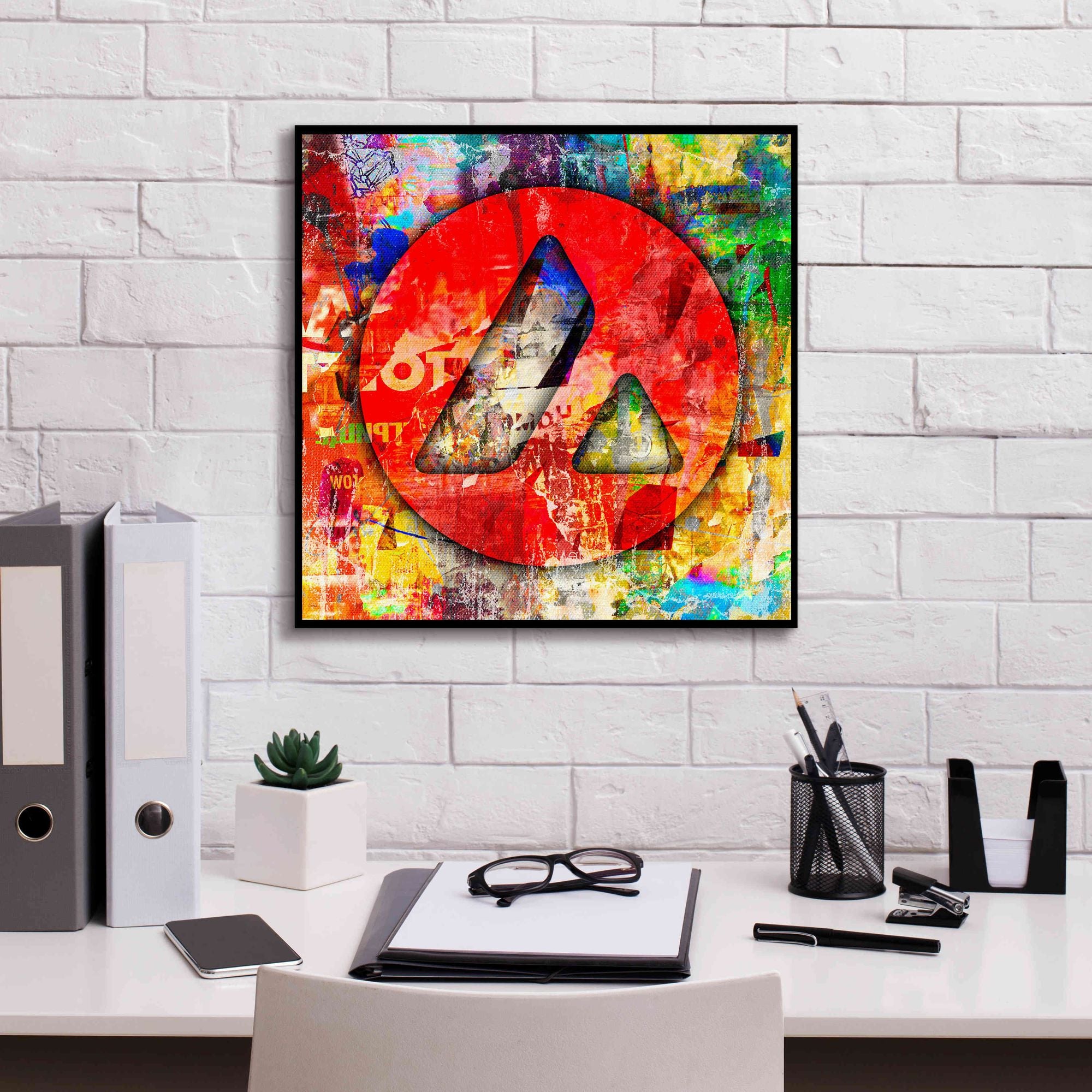 'Avax Avalanche Crypto In Color' by Portfolio Giclee Canvas Wall Art,18x18