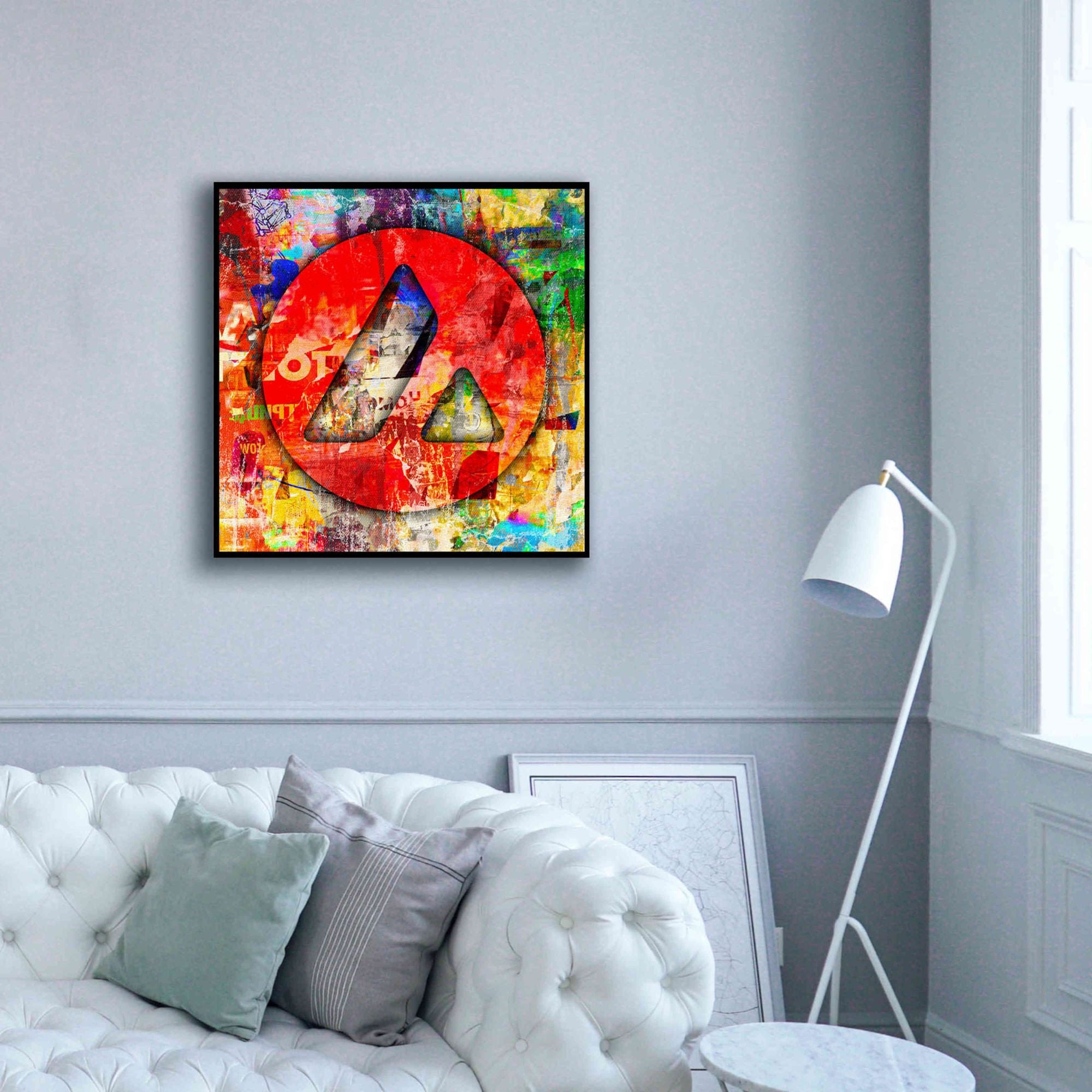 'Avax Avalanche Crypto In Color' by Portfolio Giclee Canvas Wall Art,37x37
