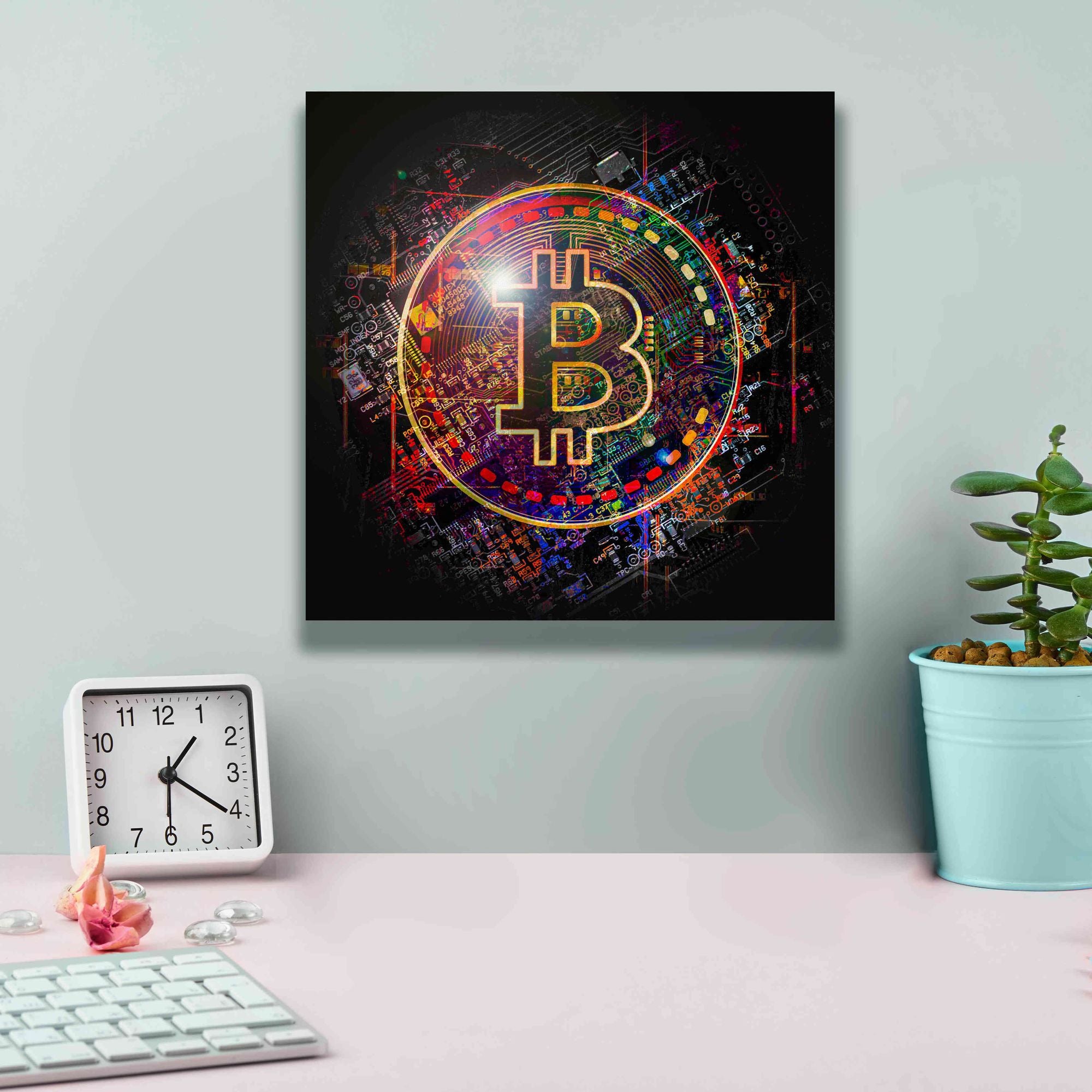 'Bitcoin Art' by Portfolio Giclee Canvas Wall Art,12x12