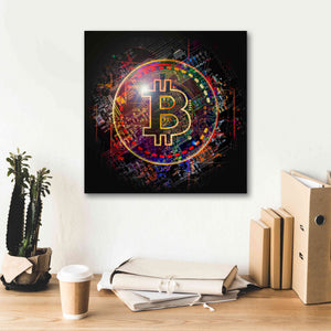 'Bitcoin Art' by Portfolio Giclee Canvas Wall Art,18x18