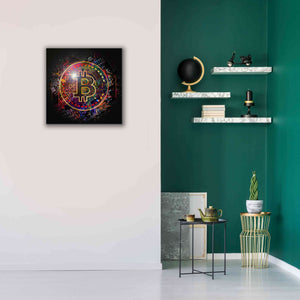 'Bitcoin Art' by Portfolio Giclee Canvas Wall Art,26x26