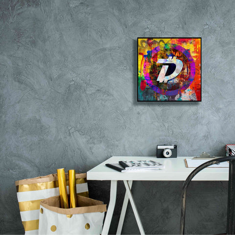 Image of 'Dgb Digibyte Crypto In Color' by Portfolio Giclee Canvas Wall Art,12x12