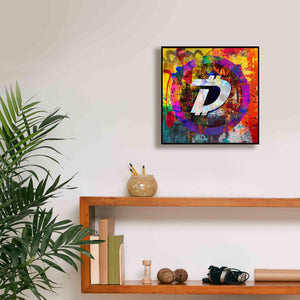 'Dgb Digibyte Crypto In Color' by Portfolio Giclee Canvas Wall Art,12x12