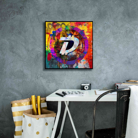 Image of 'Dgb Digibyte Crypto In Color' by Portfolio Giclee Canvas Wall Art,18x18