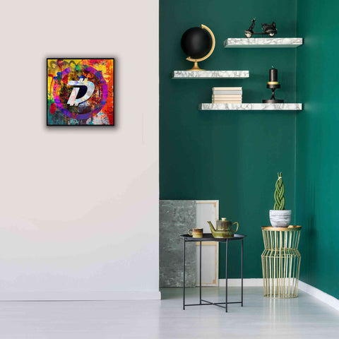 Image of 'Dgb Digibyte Crypto In Color' by Portfolio Giclee Canvas Wall Art,18x18