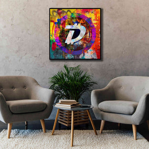 'Dgb Digibyte Crypto In Color' by Portfolio Giclee Canvas Wall Art,37x37