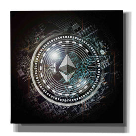 'Eth Ethereum Crypto Coin' by Portfolio Giclee Canvas Wall Art