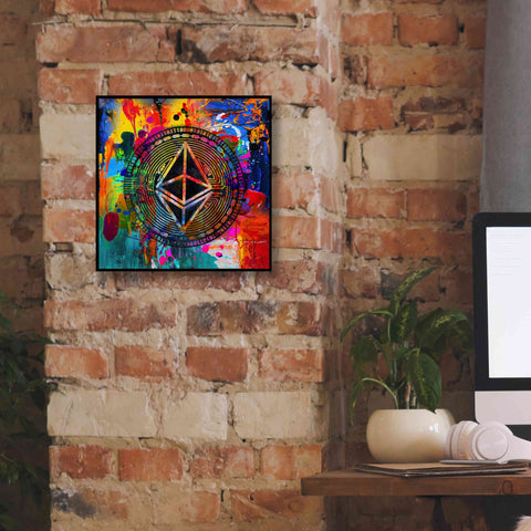 Image of 'Eth Ethereum Crypto In Color' by Portfolio Giclee Canvas Wall Art,12x12