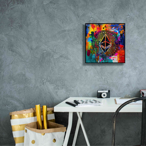 Image of 'Eth Ethereum Crypto In Color' by Portfolio Giclee Canvas Wall Art,12x12