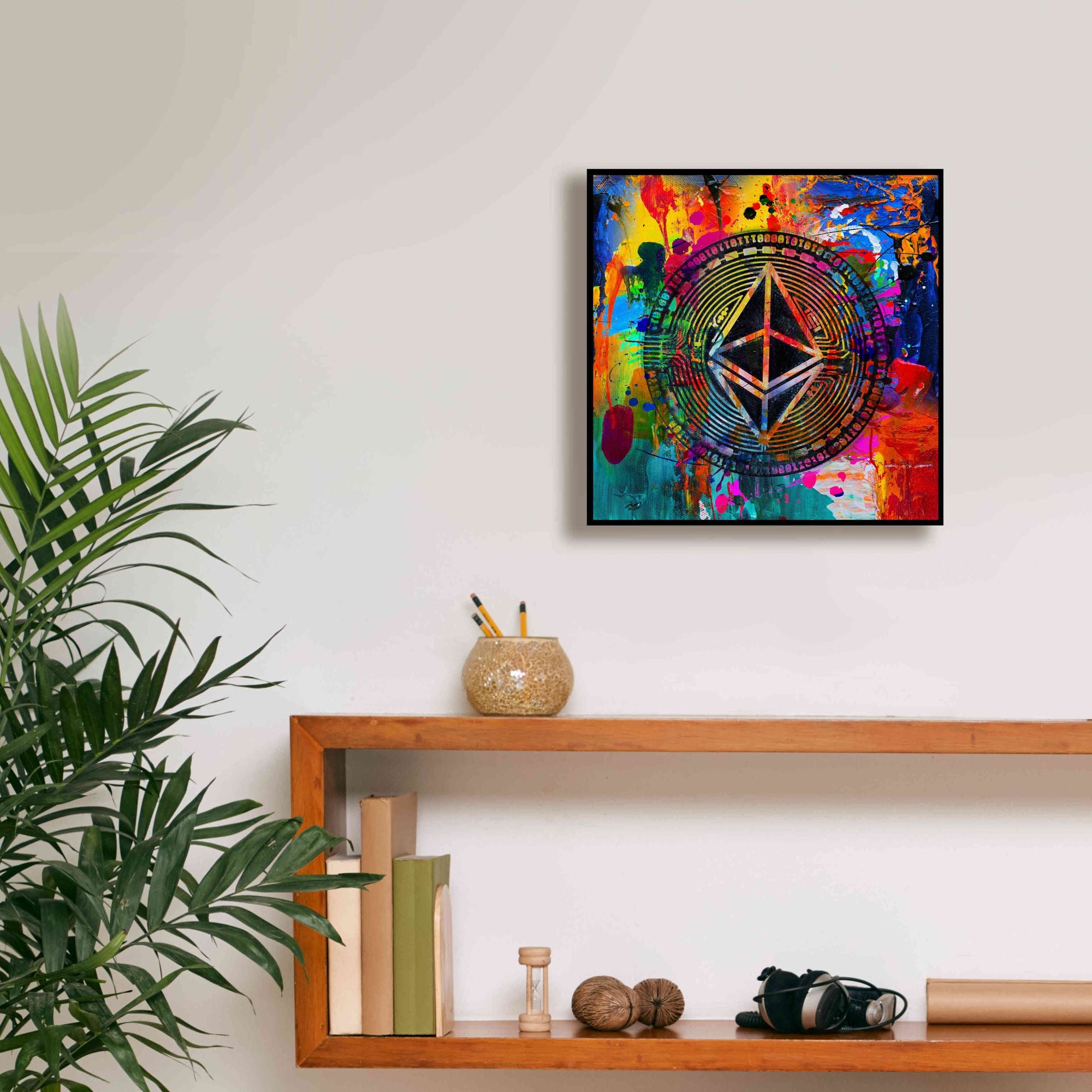 'Eth Ethereum Crypto In Color' by Portfolio Giclee Canvas Wall Art,12x12