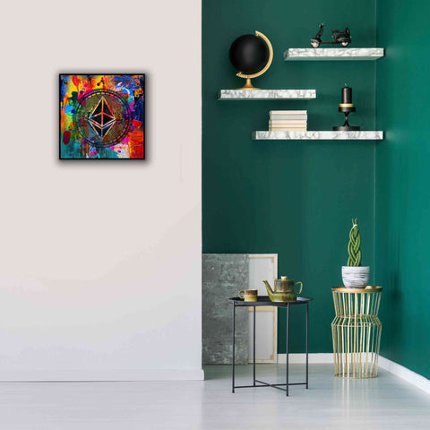 Image of 'Eth Ethereum Crypto In Color' by Portfolio Giclee Canvas Wall Art,18x18