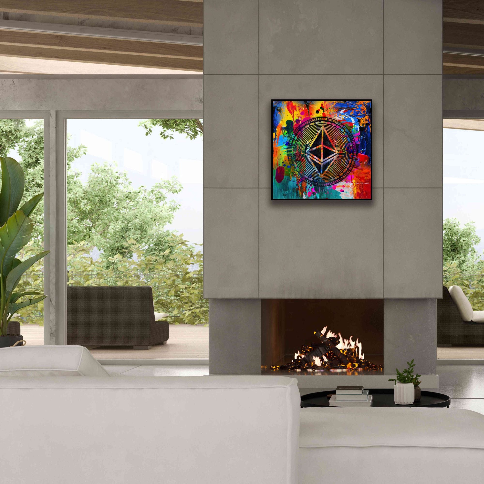 'Eth Ethereum Crypto In Color' by Portfolio Giclee Canvas Wall Art,26x26