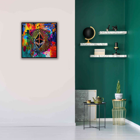 Image of 'Eth Ethereum Crypto In Color' by Portfolio Giclee Canvas Wall Art,26x26