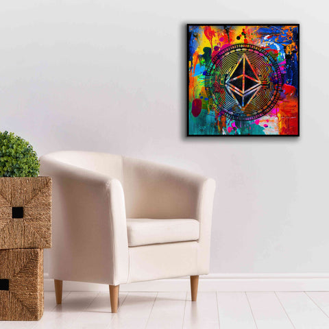 Image of 'Eth Ethereum Crypto In Color' by Portfolio Giclee Canvas Wall Art,26x26