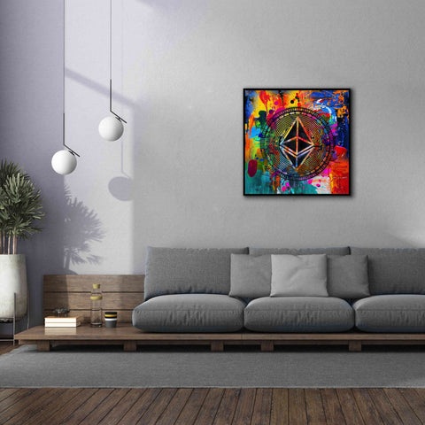 Image of 'Eth Ethereum Crypto In Color' by Portfolio Giclee Canvas Wall Art,37x37