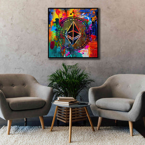 'Eth Ethereum Crypto In Color' by Portfolio Giclee Canvas Wall Art,37x37