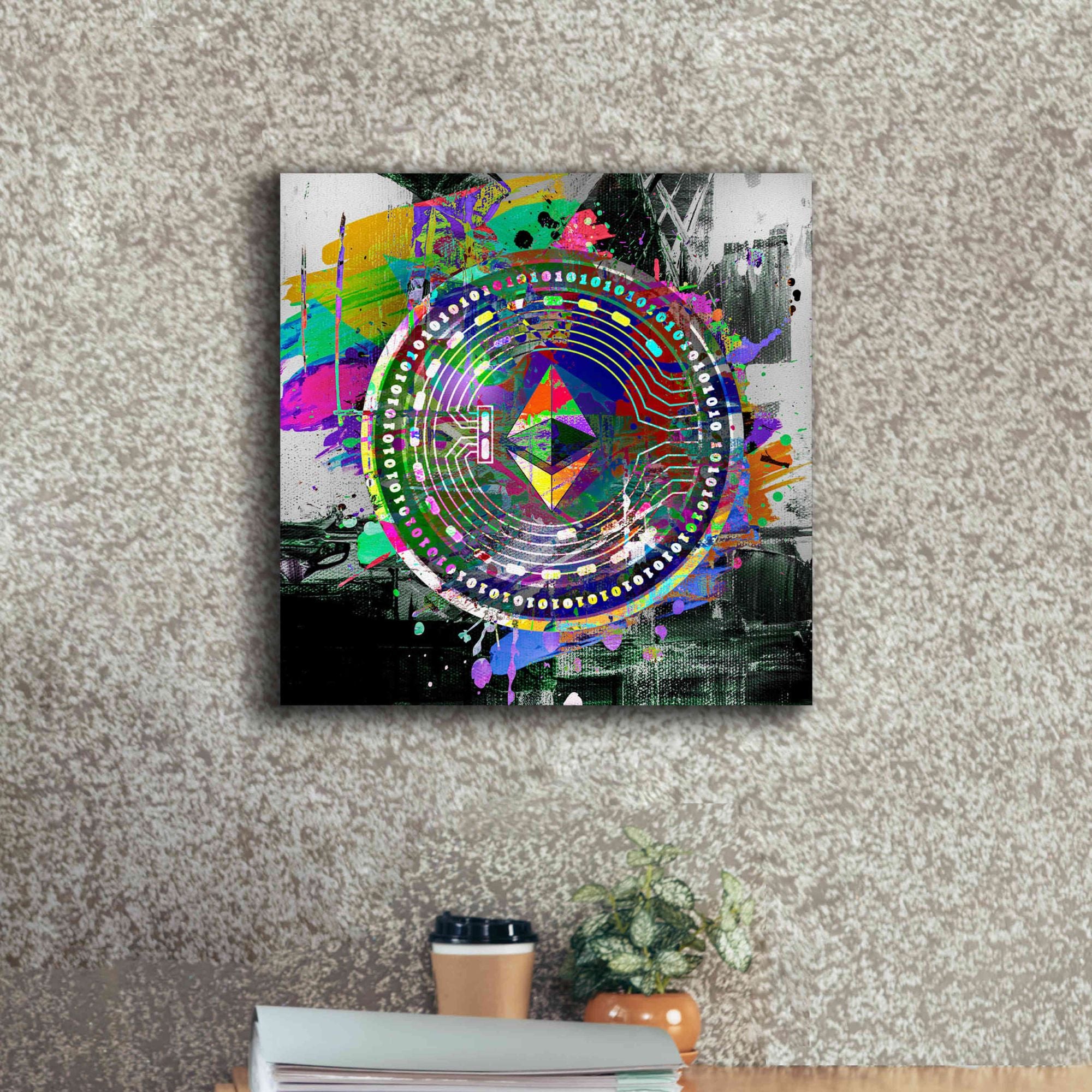 'Ethereum The Predator' by Portfolio Giclee Canvas Wall Art,18x18