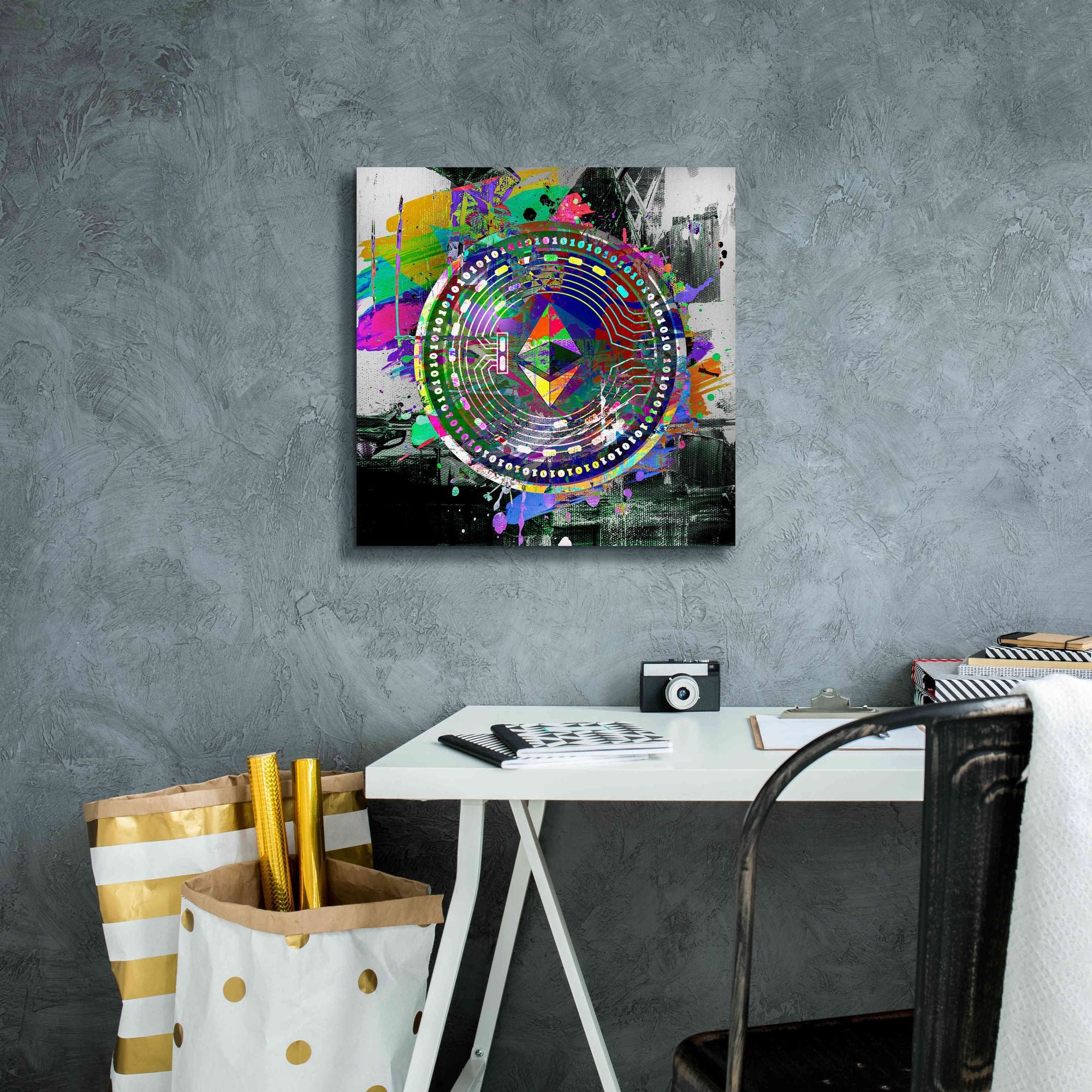 'Ethereum The Predator' by Portfolio Giclee Canvas Wall Art,18x18