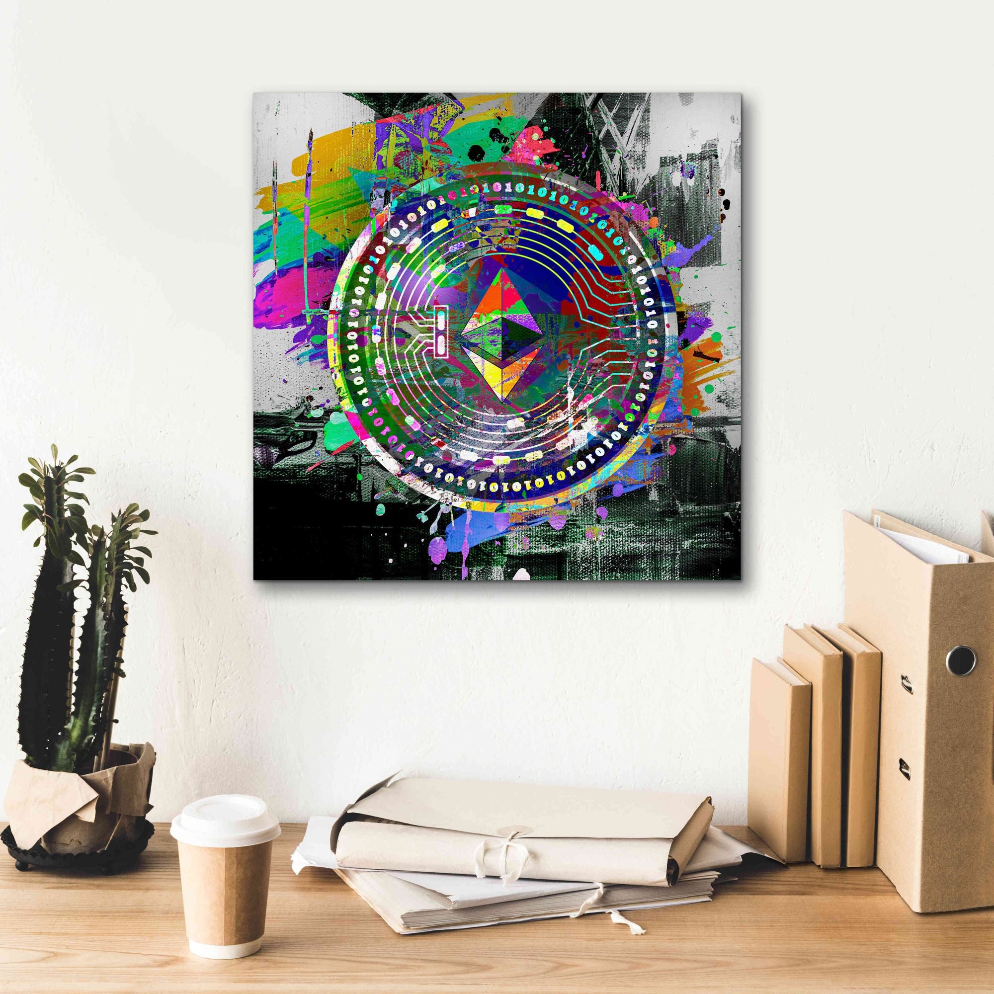 'Ethereum The Predator' by Portfolio Giclee Canvas Wall Art,18x18
