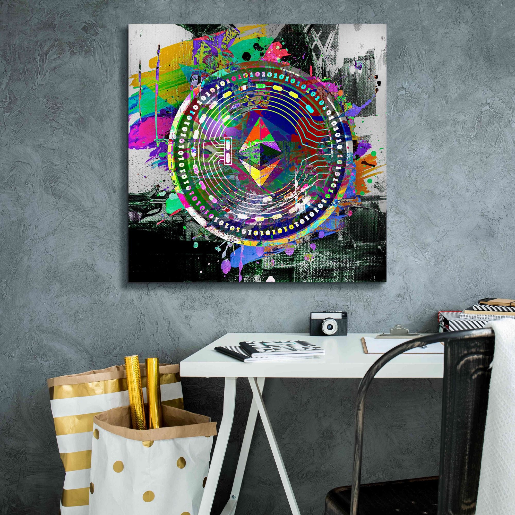 'Ethereum The Predator' by Portfolio Giclee Canvas Wall Art,26x26