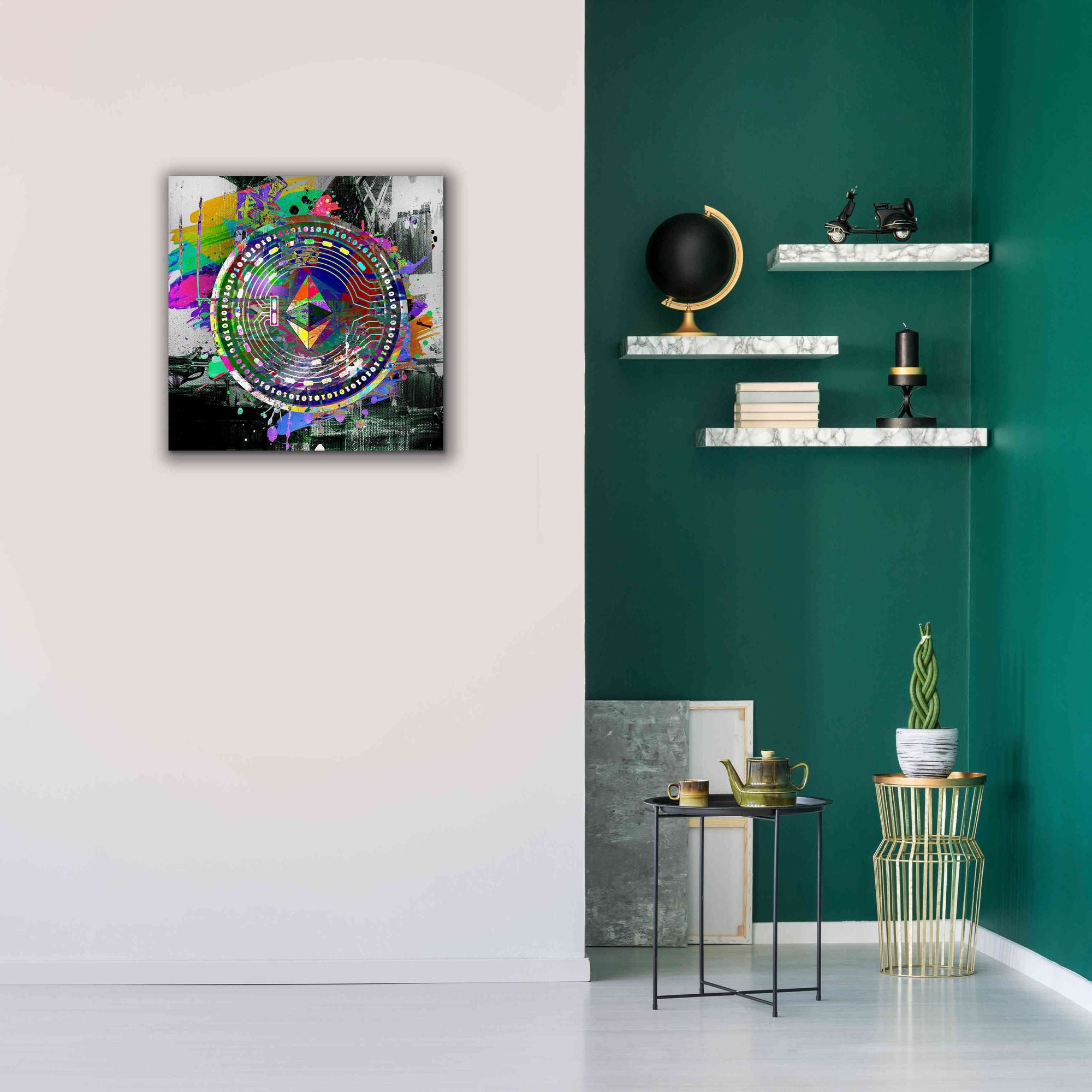 'Ethereum The Predator' by Portfolio Giclee Canvas Wall Art,26x26