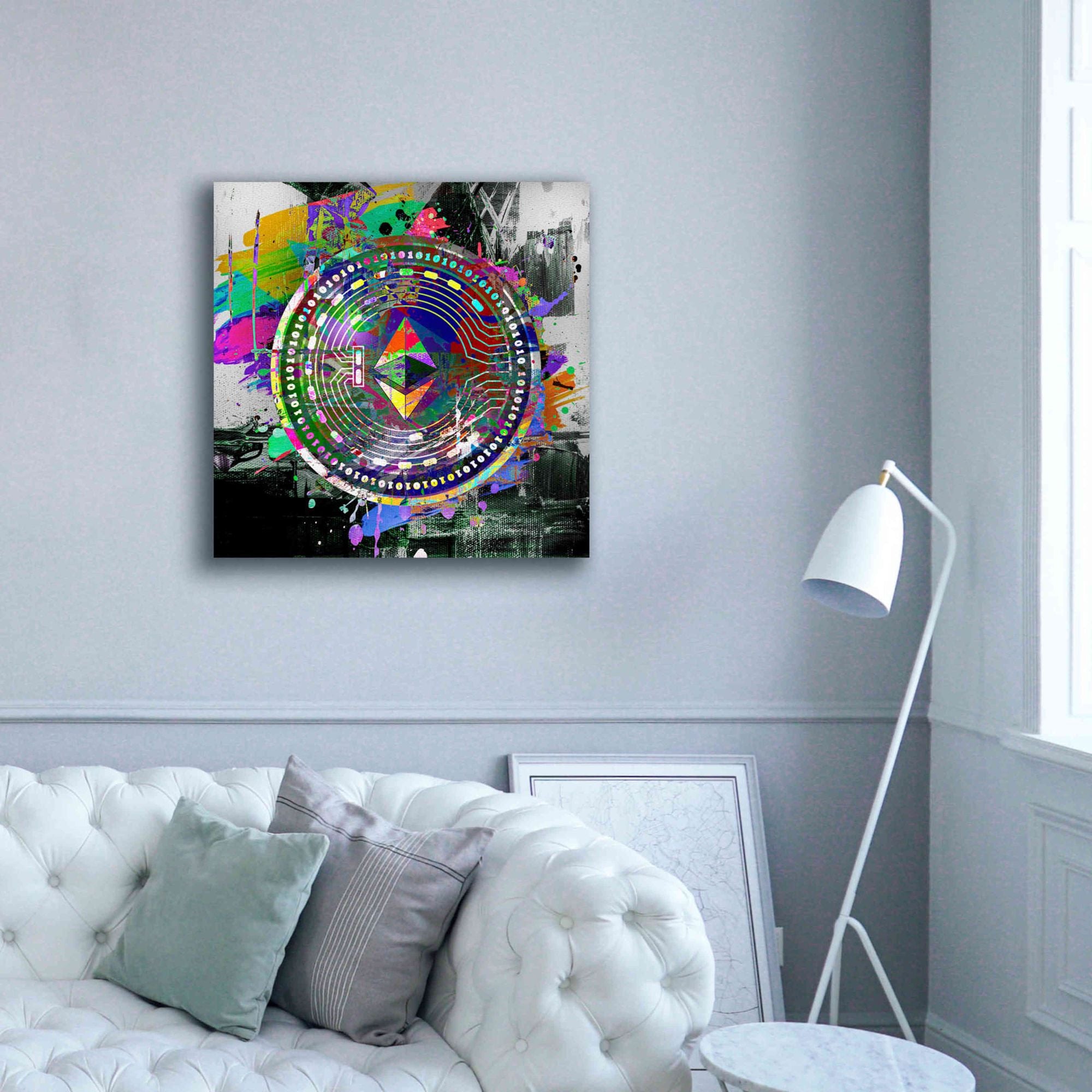 'Ethereum The Predator' by Portfolio Giclee Canvas Wall Art,37x37