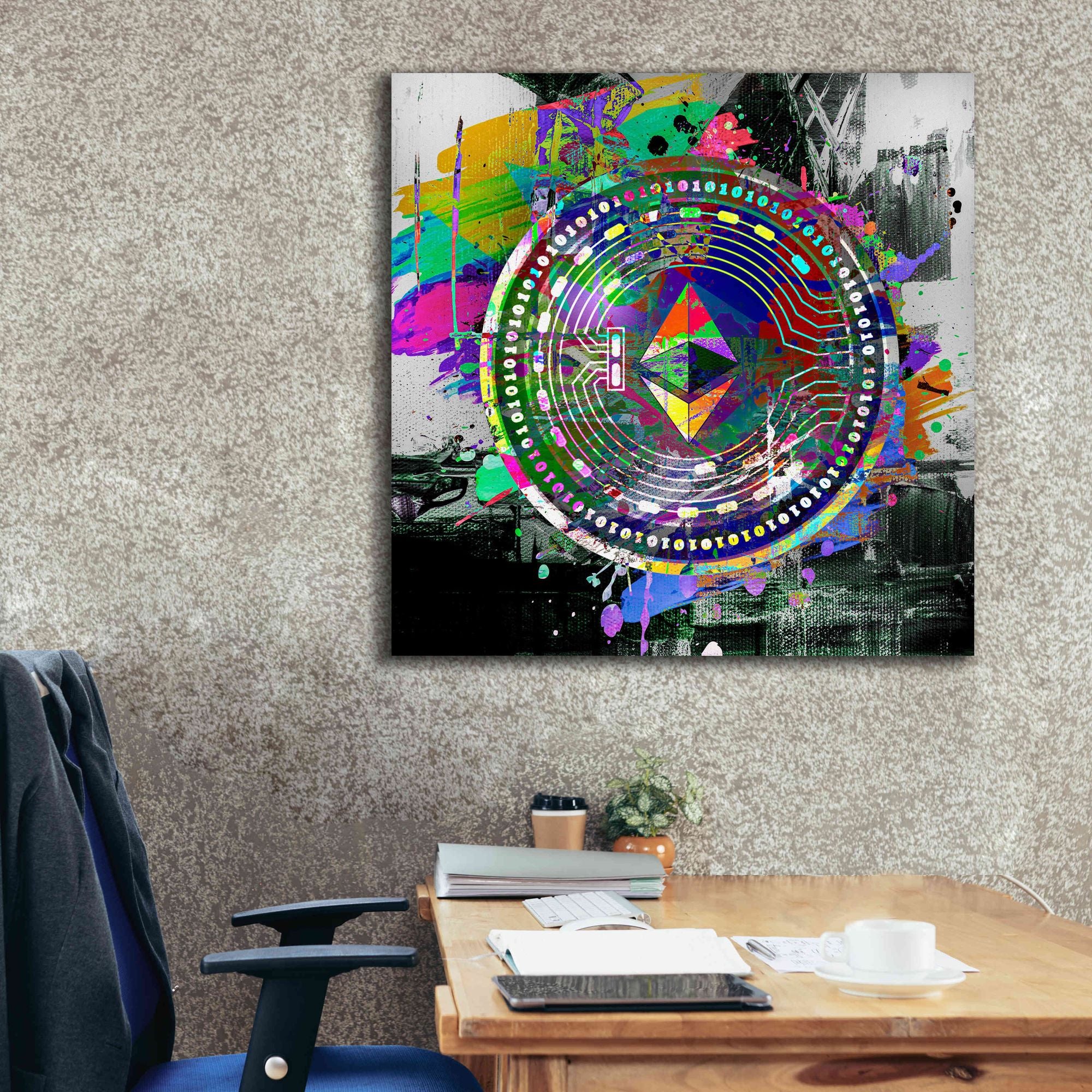 'Ethereum The Predator' by Portfolio Giclee Canvas Wall Art,37x37
