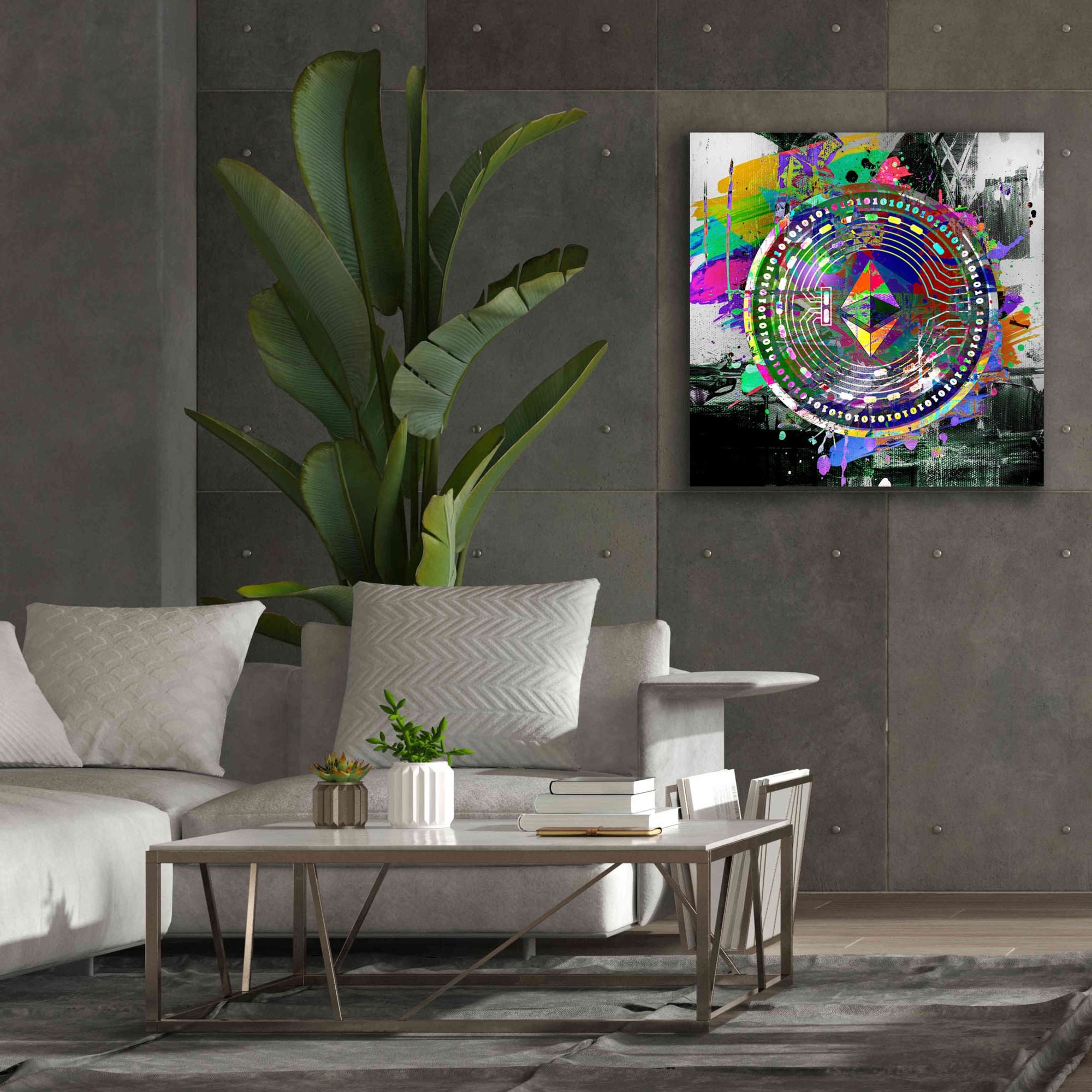 'Ethereum The Predator' by Portfolio Giclee Canvas Wall Art,37x37