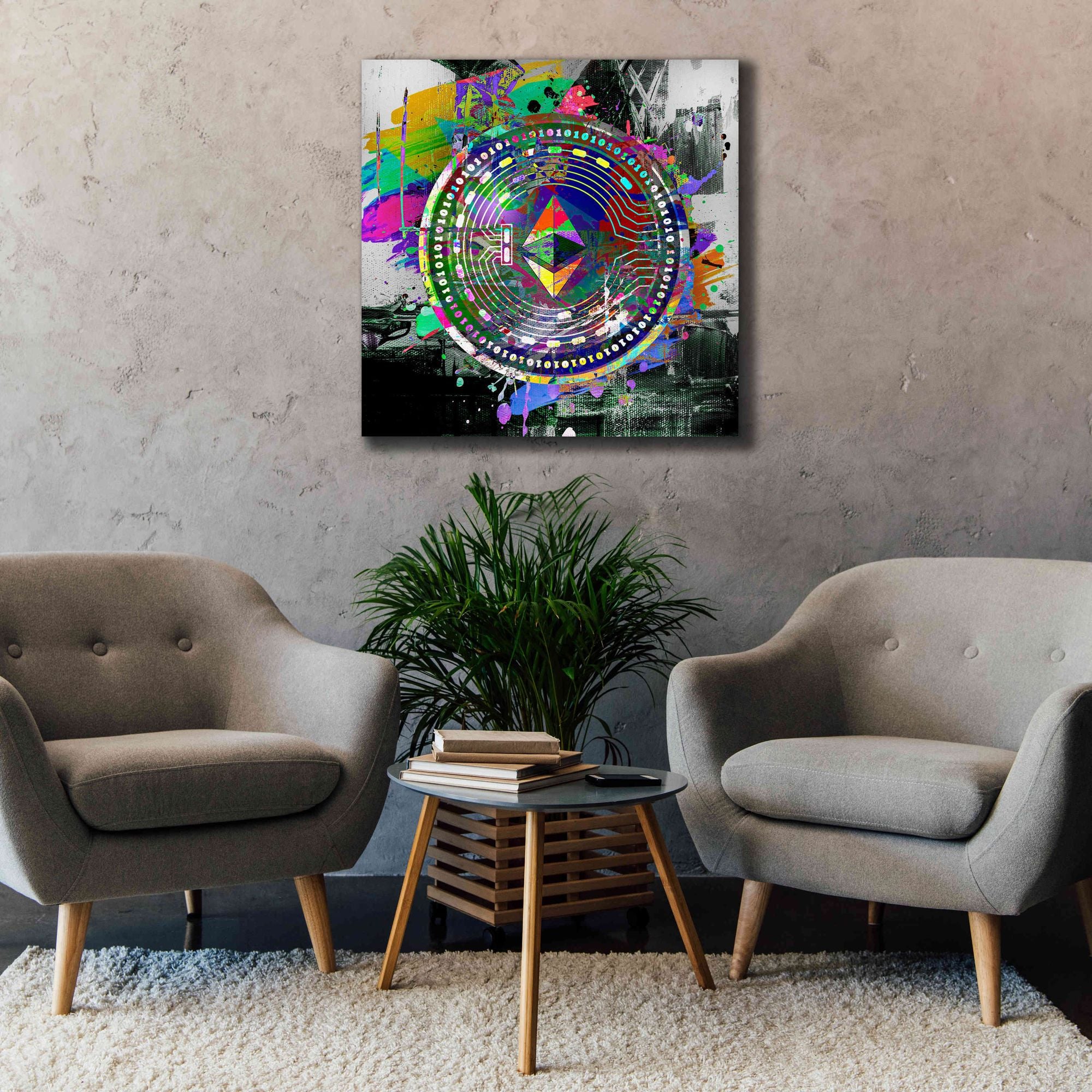 'Ethereum The Predator' by Portfolio Giclee Canvas Wall Art,37x37