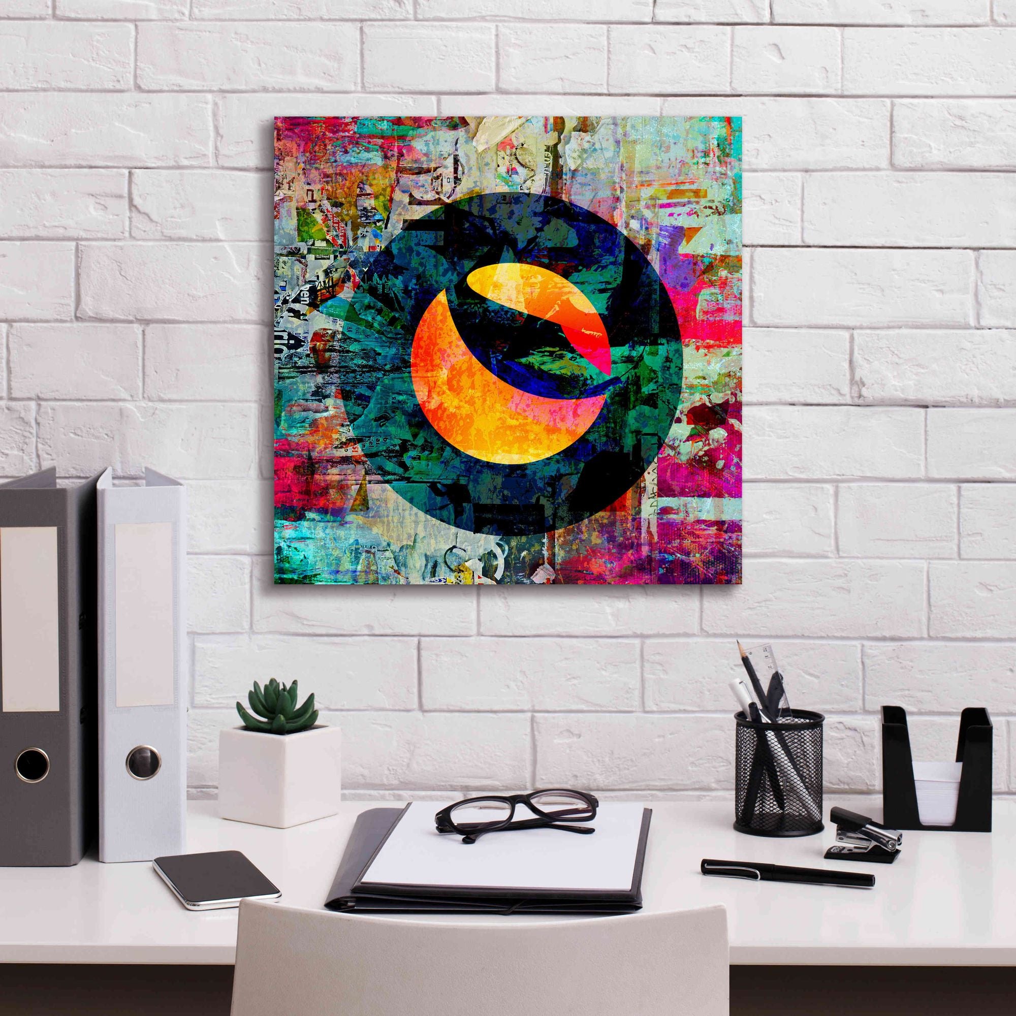 'Luna Terra Crypto In Color' by Portfolio Giclee Canvas Wall Art,18x18
