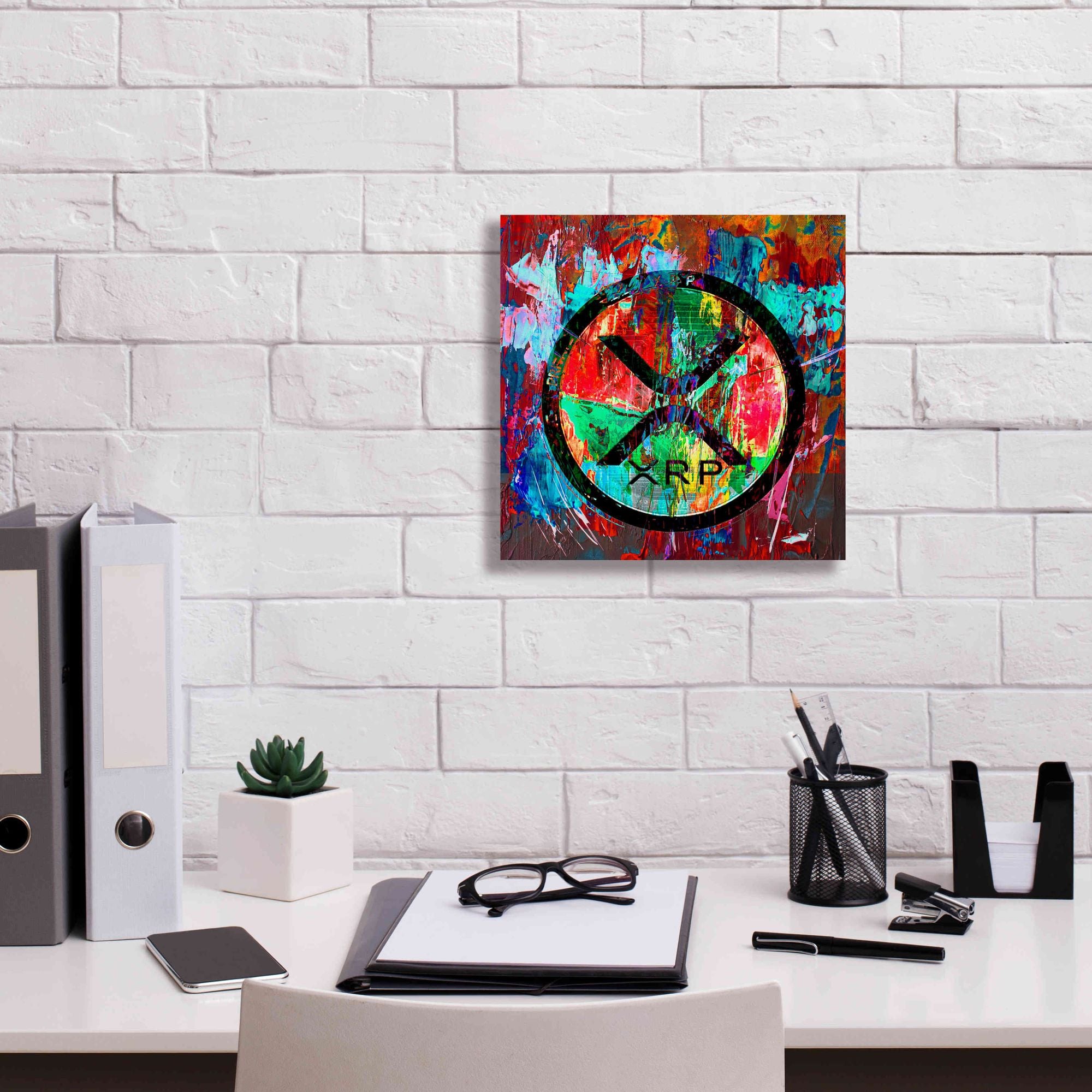 'Xrp Crypto In Color' by Portfolio Giclee Canvas Wall Art,12x12