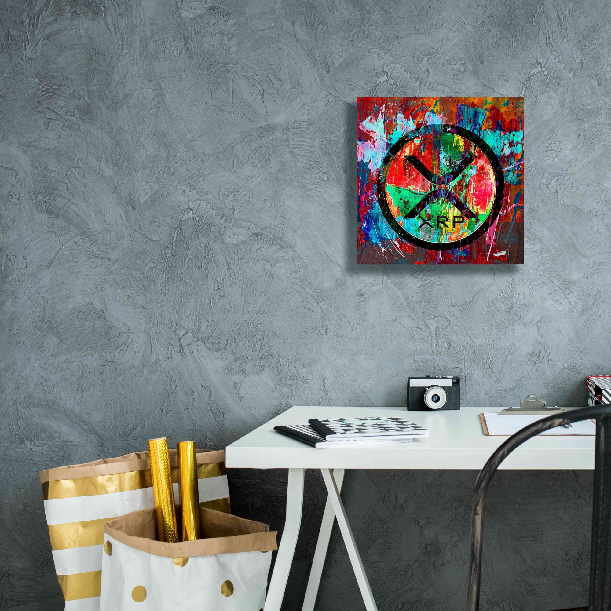 'Xrp Crypto In Color' by Portfolio Giclee Canvas Wall Art,12x12