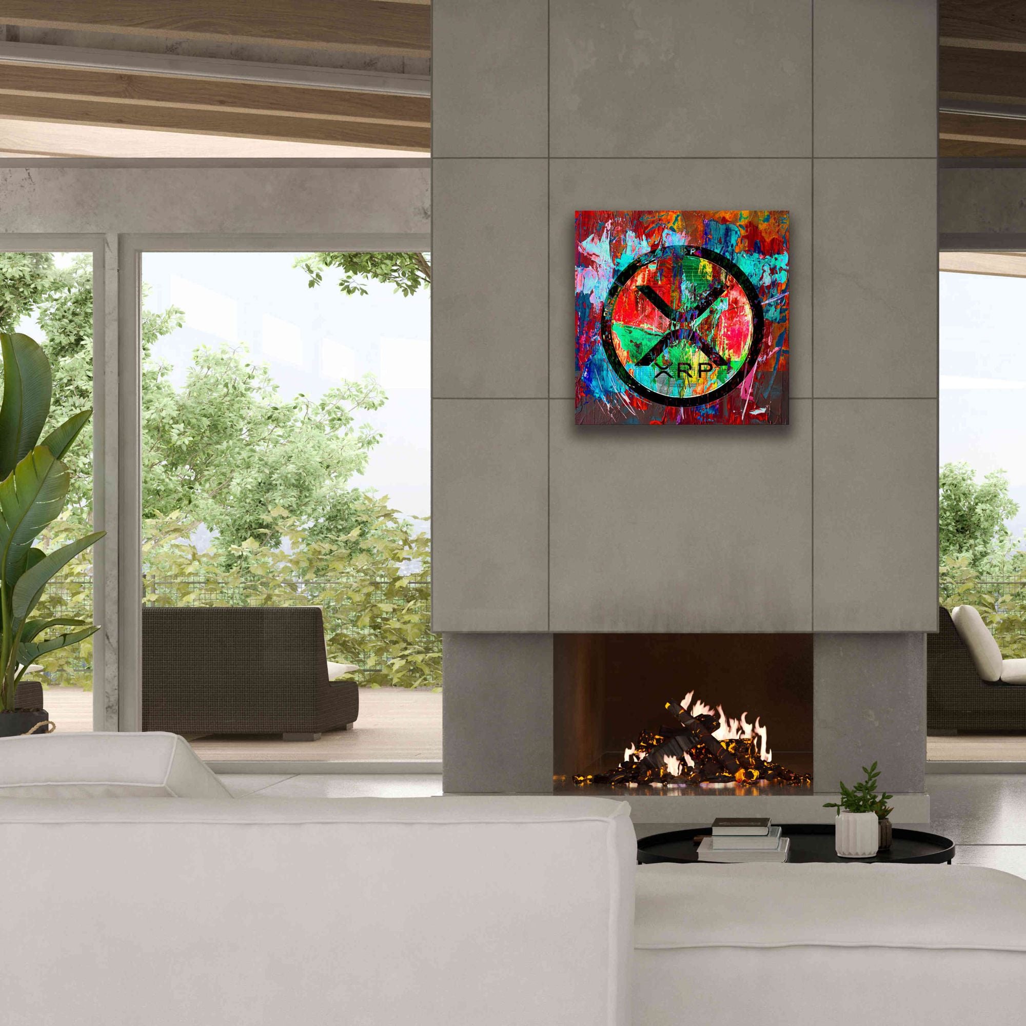 'Xrp Crypto In Color' by Portfolio Giclee Canvas Wall Art,26x26