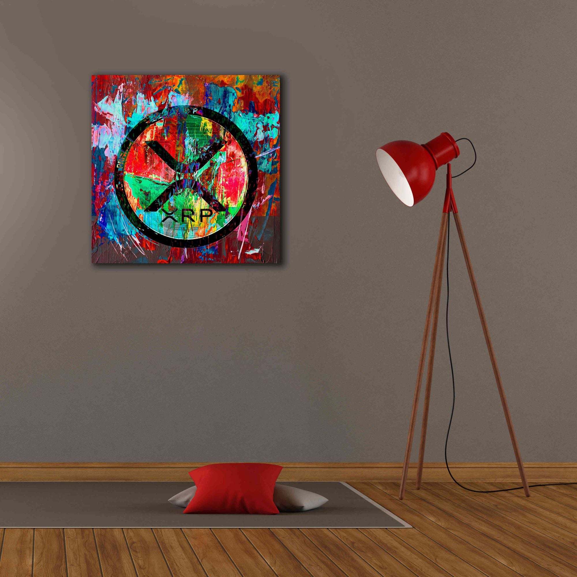 'Xrp Crypto In Color' by Portfolio Giclee Canvas Wall Art,26x26