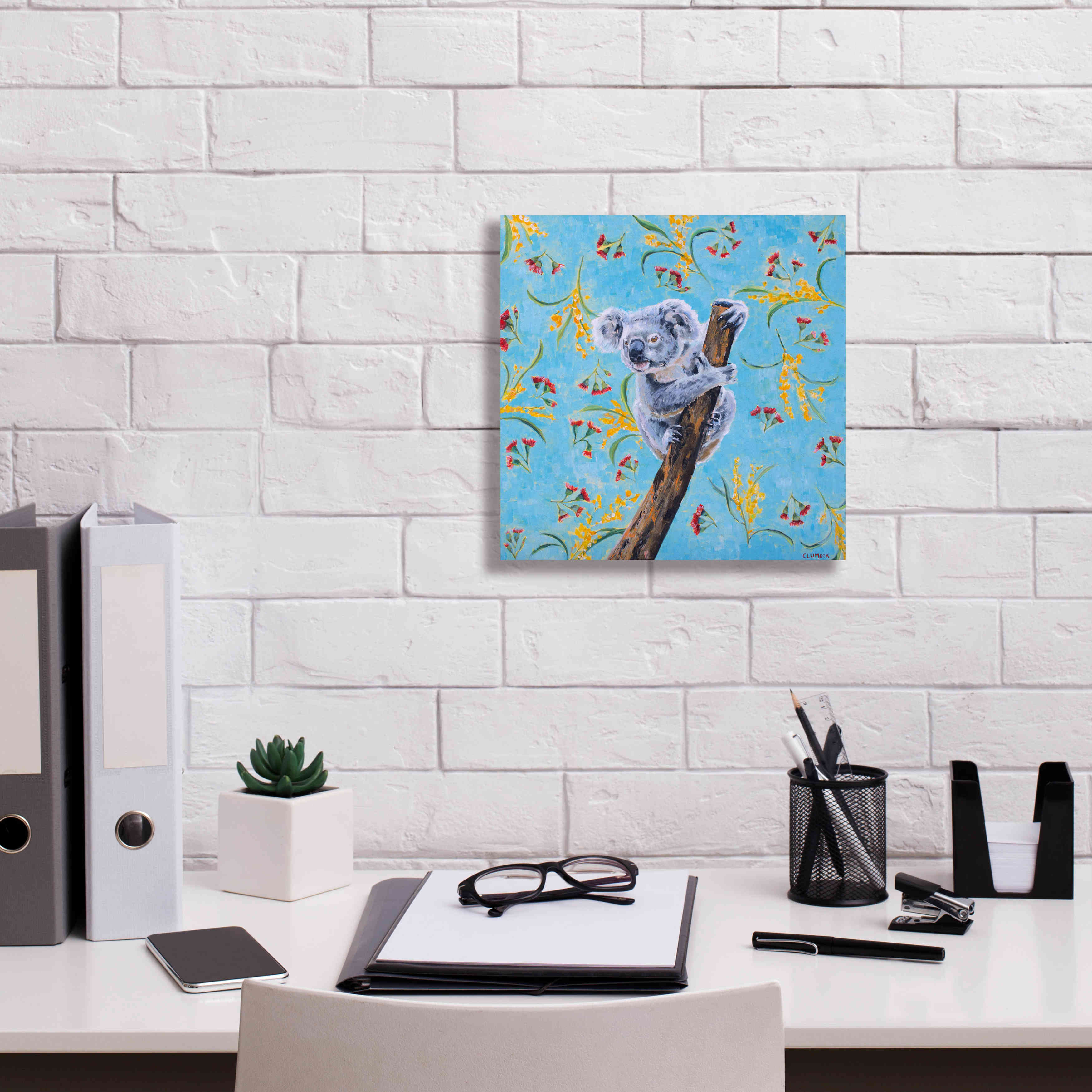 'Koala by Alana Clumeck Giclee Canvas Wall Art,12x12