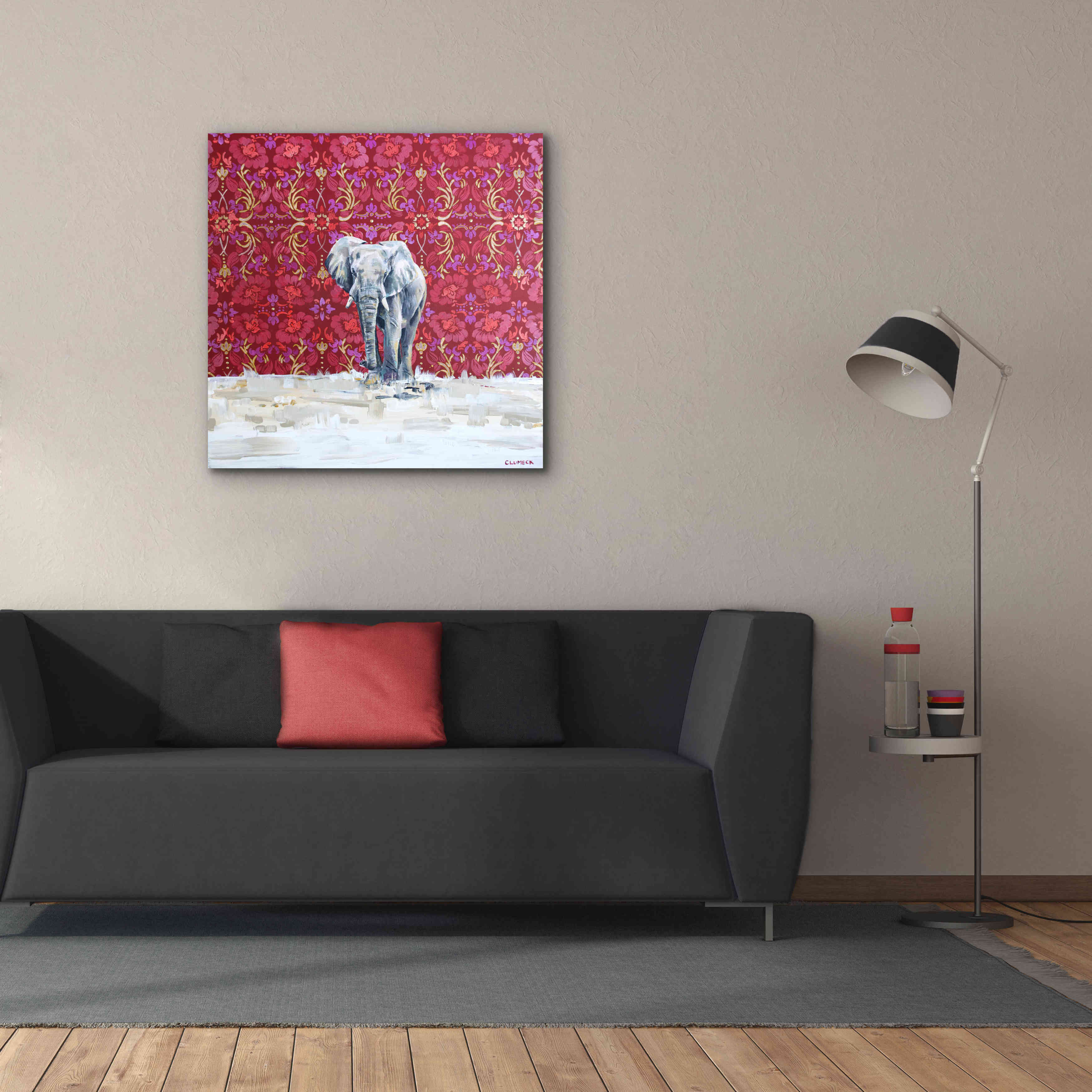 'Elephant by Alana Clumeck Giclee Canvas Wall Art,37x37