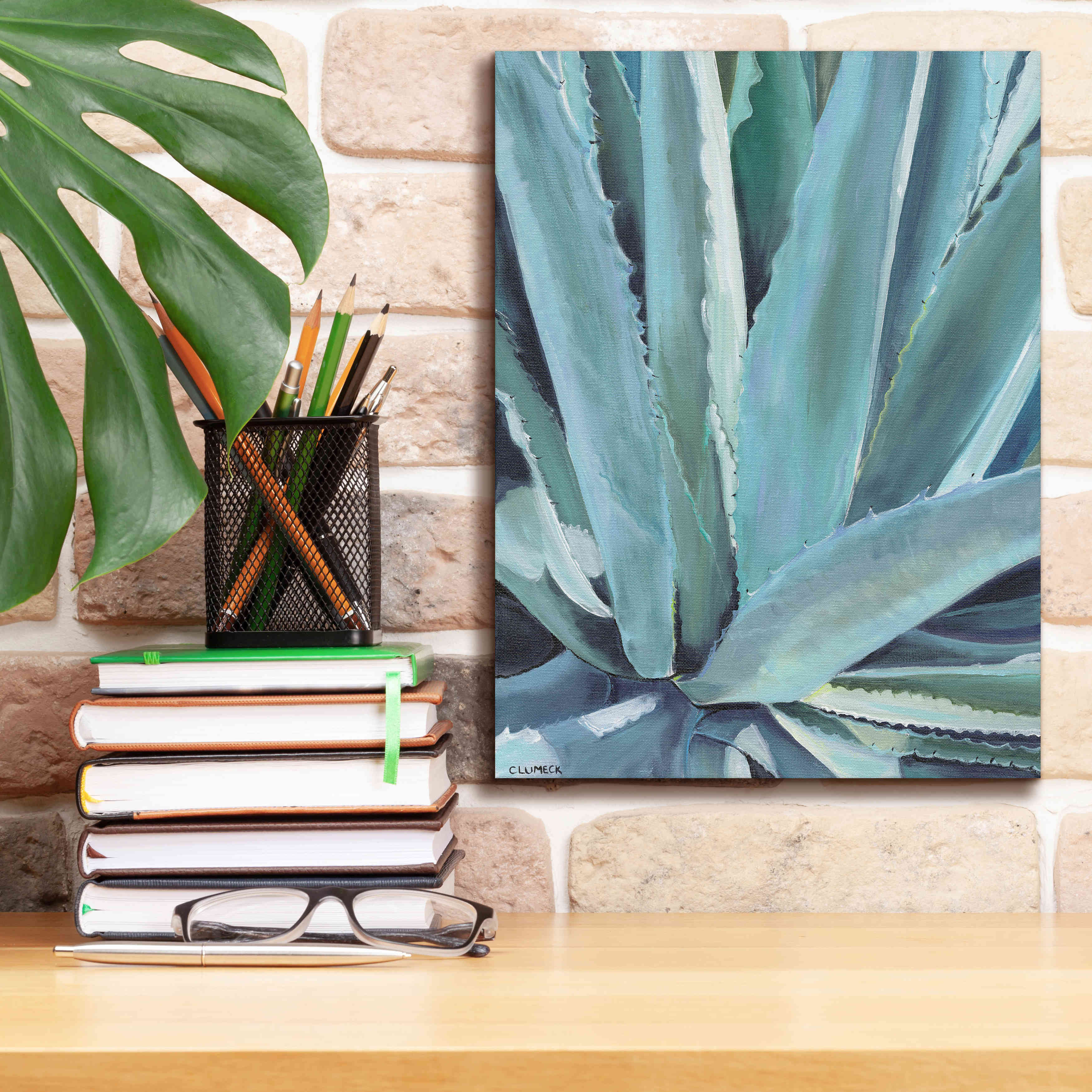 'Blue Agave by Alana Clumeck Giclee Canvas Wall Art,12x16