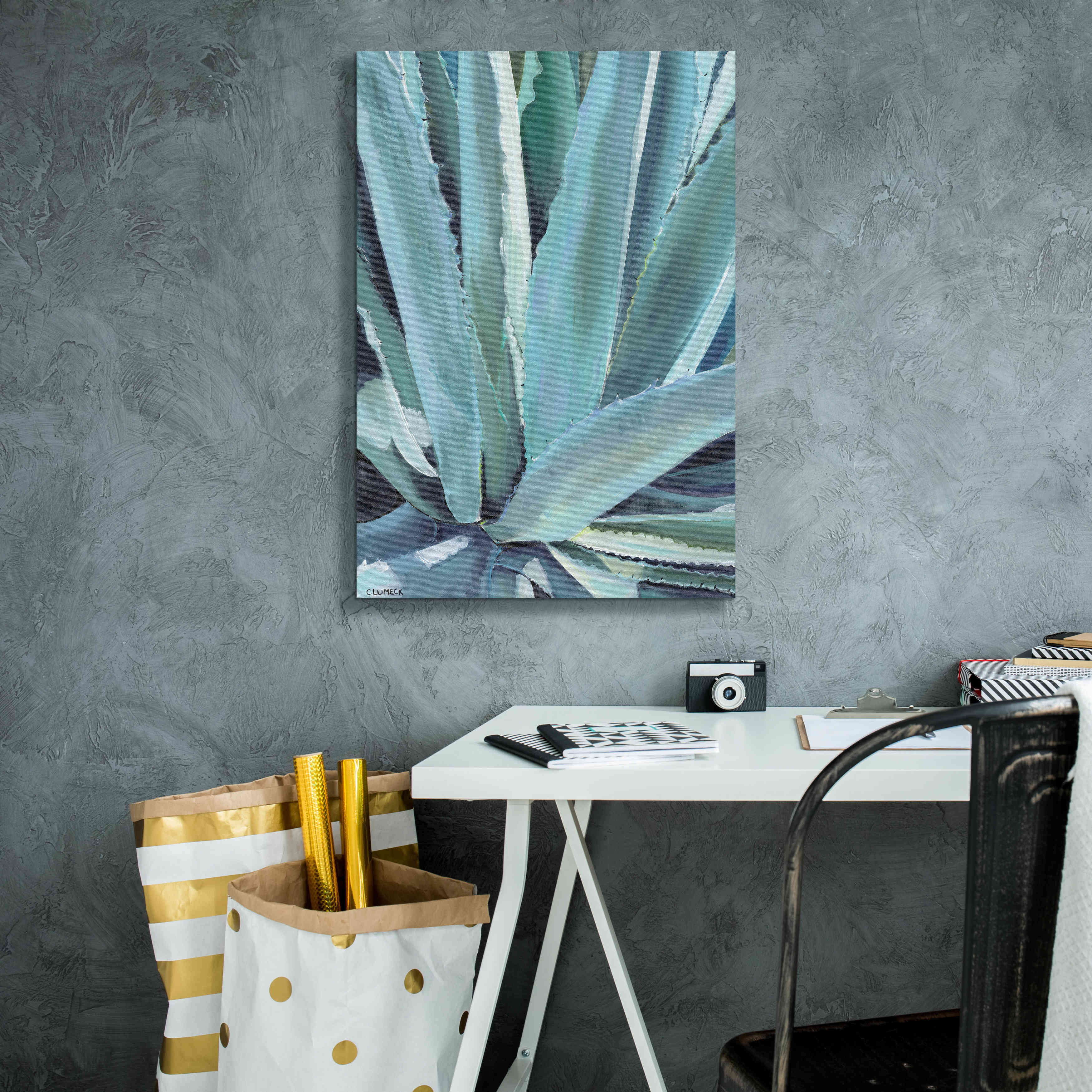 'Blue Agave by Alana Clumeck Giclee Canvas Wall Art,18x26